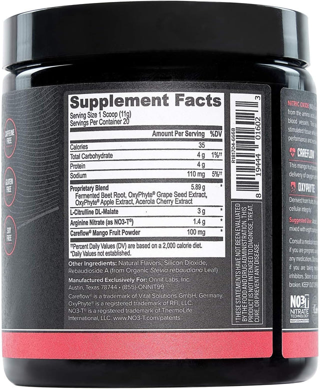 ONNIT Nootropic + Preworkout Stack - Alpha Brain (90Ct) + Total Nitric Oxide (Harvest Fruit)