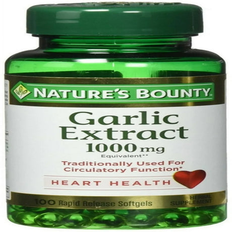 Nature'S Bounty Garlic 1000 Mg Softgels 100 Ea (Pack of 4)