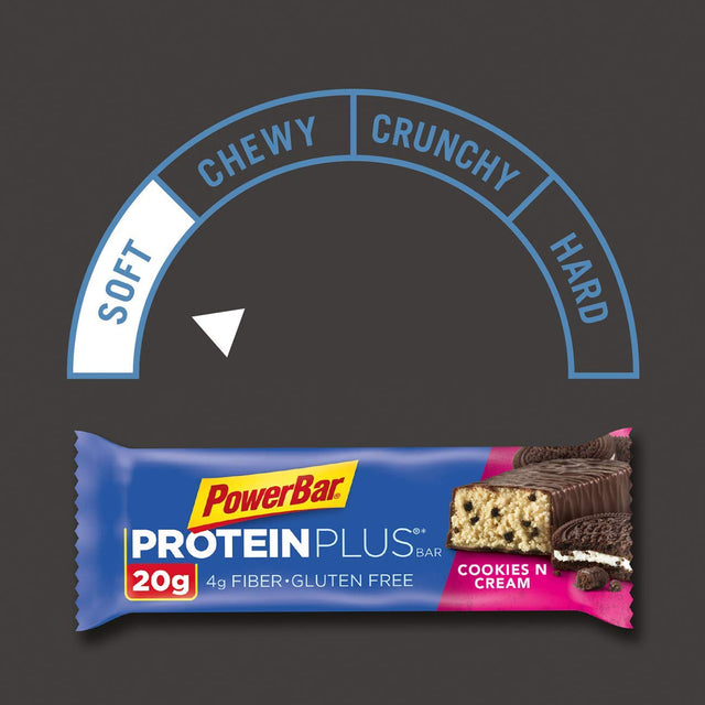 Powerbar Protein plus Bar, Cookies & Cream, 2.15 Oz Bar (25 Bars) (Cookies & Cream, 25 Bars)