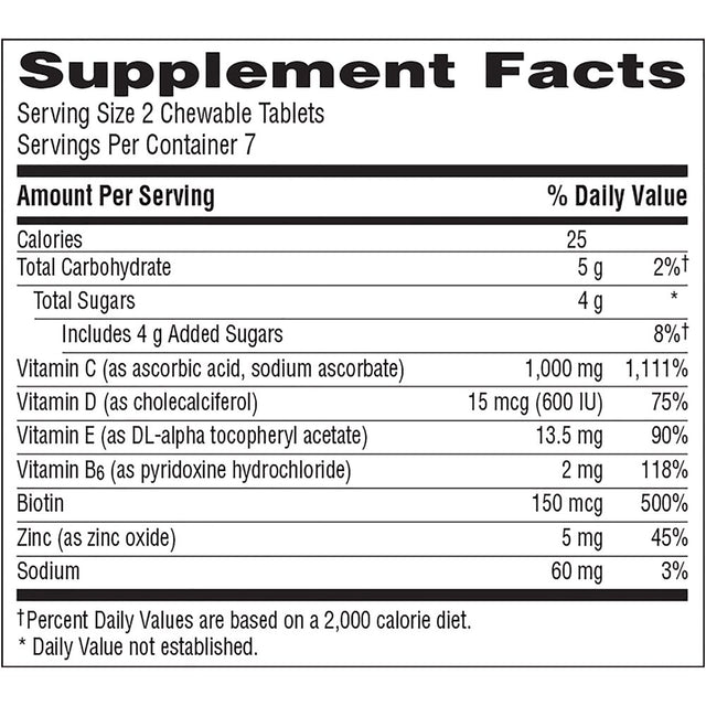 Emergen-C Immune+ Chewables 1000Mg Vitamin C Tablet, with Vitamin D, Immune Support Dietary Supplement for Immunity, Orange Blast Flavor - 14 Count