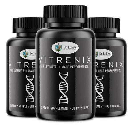 Vitrenix-Male Virility Supplement/Mood/Energy/Stamina-Ingredients,Fenugreek,Tongkatali,Milkthistle -60 Capsules-Dr. Luke'S