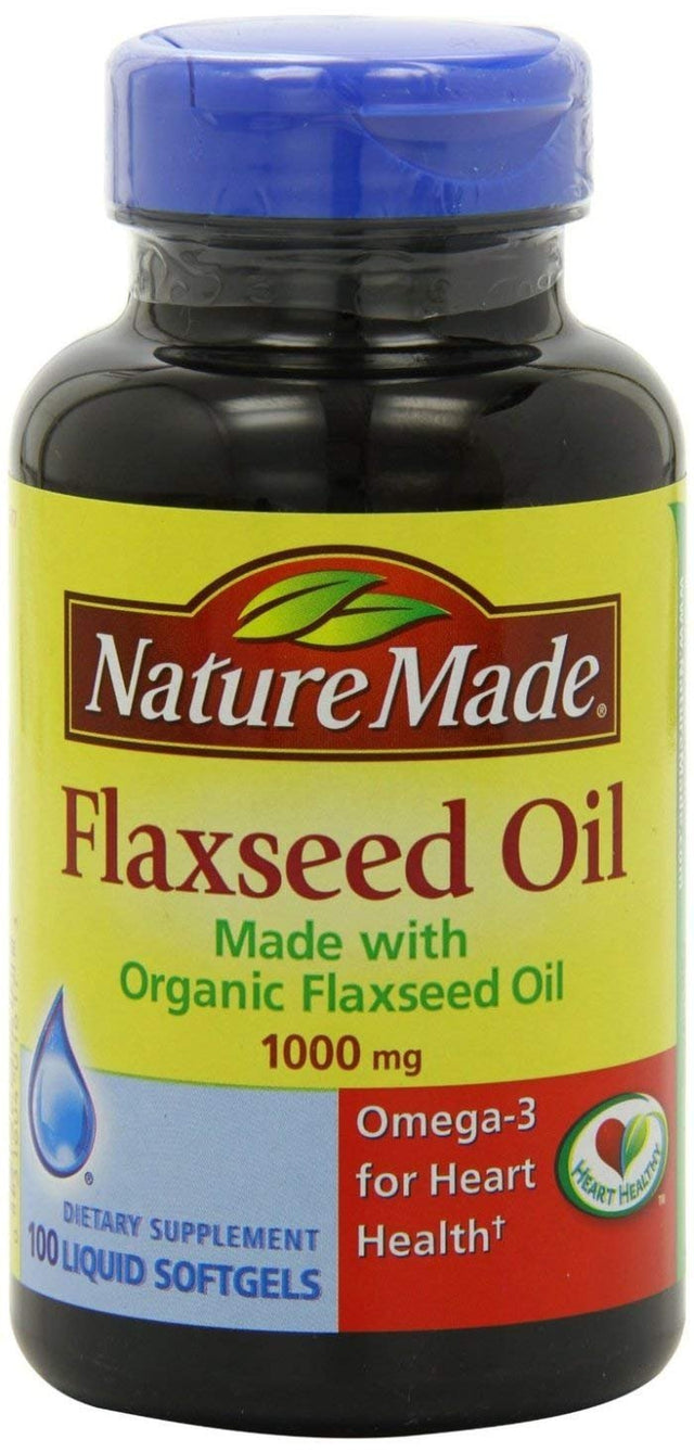 Nature Made Nat Made Flaxseed Oil 1000Mg 100 Sg, Pack of 6