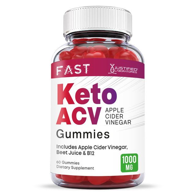 (2 Pack) Fast Keto ACV Gummies 1000MG Dietary Supplement 120 Gummys