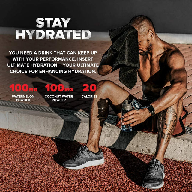 Electrolyte Powder Six Star Ultimate Hydration Powder Replenish Electrolytes Post Workout Recovery Drink Electrolyte Supplement Hydration Powder Sports Nutrition, Watermelon (50 Servings)