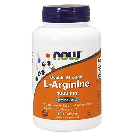 NOW Supplements, L-Arginine 1,000 Mg, Nitric Oxide Precursor*, Amino Acid, 120 Tablets