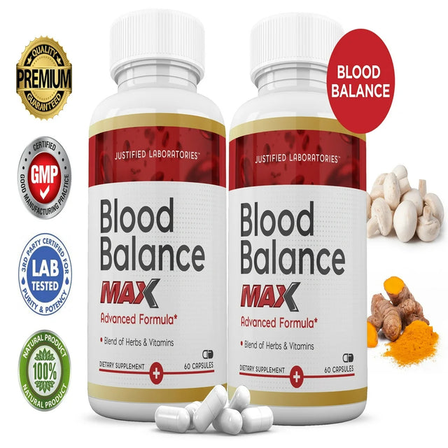 (2 Pack) Blood Red Max Advanced Formula 1295MG 120 Capsules