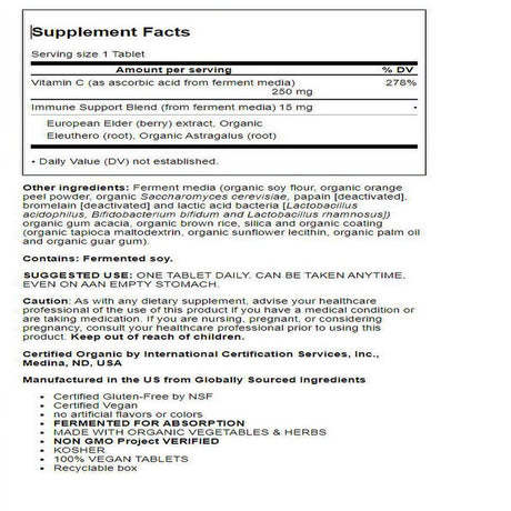 New Chapter Fermented Vitamin C - 30 Tablets