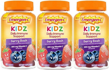 Emergen-C Kidz Vitamin C Immunity Supplement Gummies, Fruit Berry Flavors Gummy Candy, 132 Ct