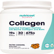 Nutricost Collagen for Women 30 Servings (Salted Caramel) - Gluten Free Supplement, Type I, II, and III Collagen