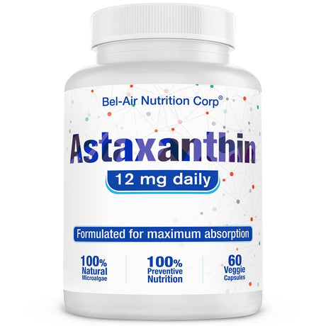 Bel-Air Astaxanthin (12Mg) with Herbal Catalysts