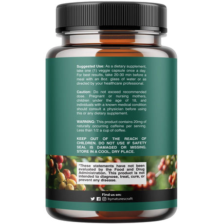 Green Coffee Bean Extract for Weight Loss - Weight Loss Pills for Women and Men - Appetite Suppressants for Weight Loss with Chlorogenic Acid - Herbal Fat Burner to Assist with Weight Loss 120 Count