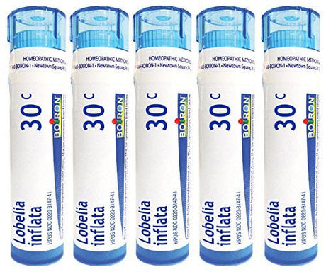 Boiron Lobelia Inflata 30C (Pack of 5), Homeopathic Medicine for Quitting Smoking