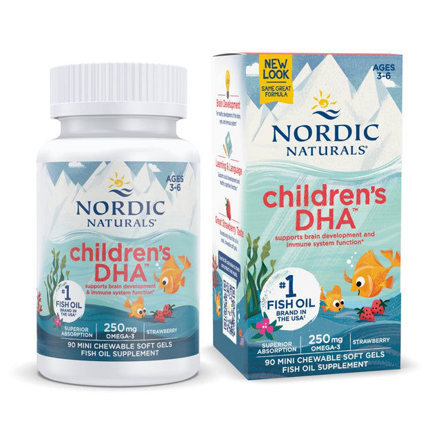 Nordic Naturals Children'S DHA Mini Softgels, 250 Mg, Fish Oil, 90 Ct