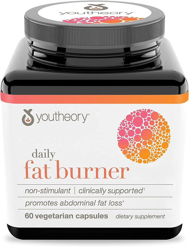 Youtheory Daily Fat Burner Vegetarian Capsules, Healthy Weight Management, 60 Capsules