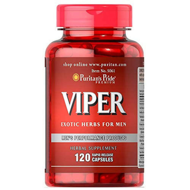 Puritan'S Pride Viper Exotic Herbs for Men, 120 Capsules by Puritan'S Pride, 120 Count