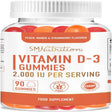 SM Nutrition Vitamin D3 2000 IU Gummies | Bone, Mood, and Immunity Support | 90 Gummies