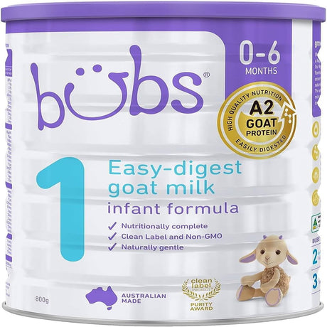 Aussie Bubs Goat Milk Infant Formula Stage 1, 800G Non-Gmo 0-6 Month