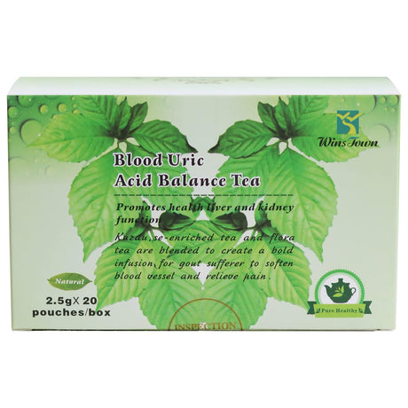 Wins Town Blood Uric Acid Balance Tea, Promote Purine Metabolism Gout Tea, 20 Teabags