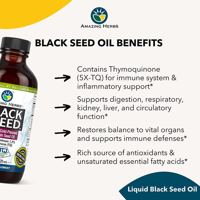 Amazing Herbs Black Seed Oil - 4 Fl Oz