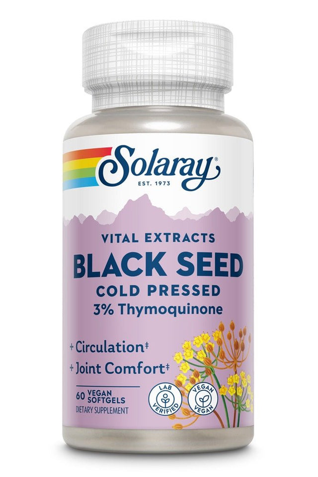 Solaray Black Seed 3% Thymoquinone -- 60 Vegan Softgels