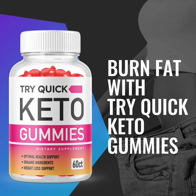 (1 Pack) Try Quick Keto ACV Gummies - Supplement for Weight Loss - Energy & Focus Boosting Dietary Supplements for Weight Management & Metabolism - Fat Burn - 60 Gummies