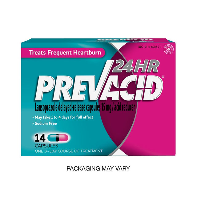 PREVACID 24HR Lansoprazole Delayed-Release Capsules, 15 Mg