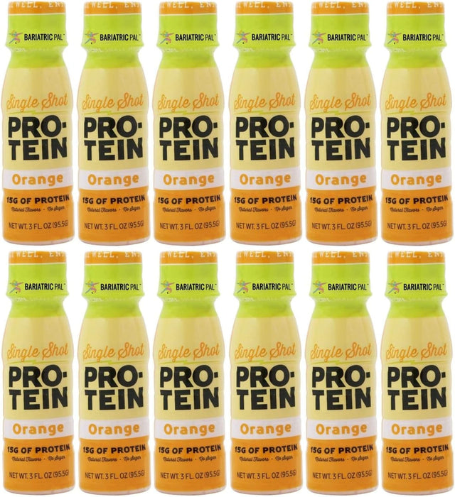 Bariatricpal 15G Ready-To-Drink Whey Protein & Collagen Shots - Orange (12 Bottles)