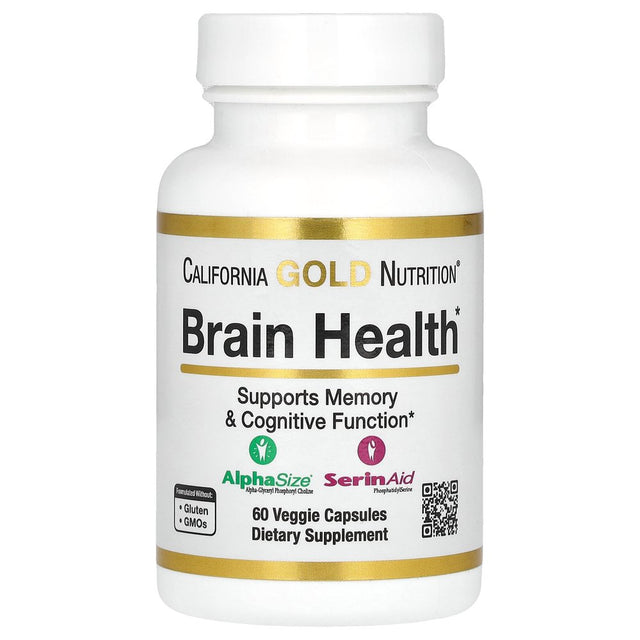 California Gold Nutrition Brain Health, 60 Veggie Capsules