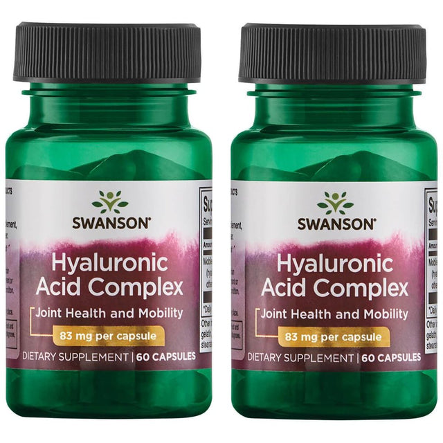 Swanson Hyaluronic Acid Complex 83 Mg 60 Caps 2 Pack