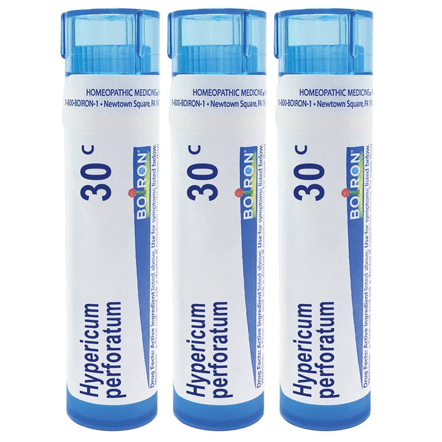 Boiron Hypericum Perforatum 30C, Homeopathic Medicine for Nerve Pain, 3 Count (3 X 80 Pellets)