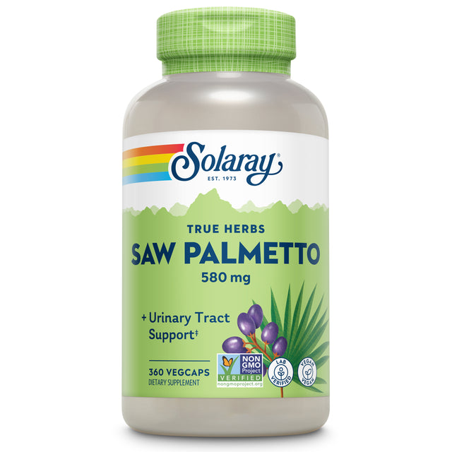 Solaray Saw Palmetto Berry 580Mg| 360 Vegcaps