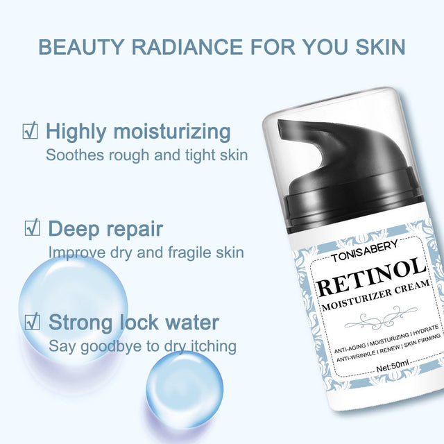 Premium Retinol Cream, Anti-Aging Moisturizer Cream 2.5% for Face and Eye Care, Anti-Wrinkle Essence with Hyaluronic Acid