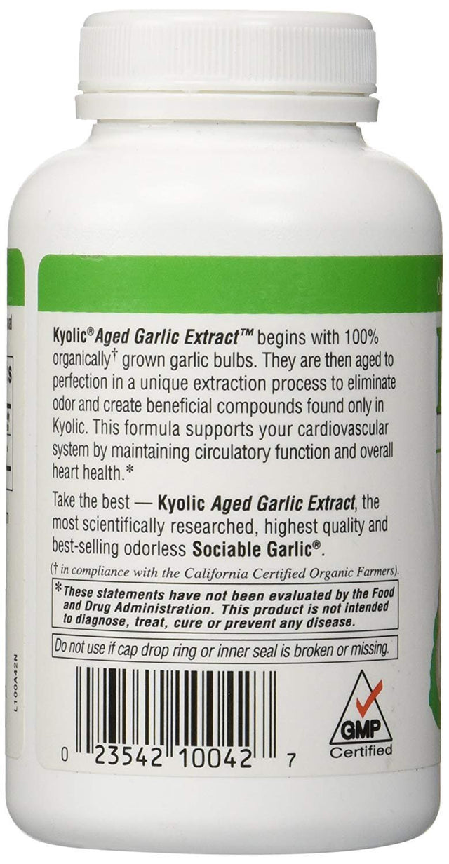 Kyolic Garlic Formula 100 Original Cardiovascular Formula (200 Capsules)