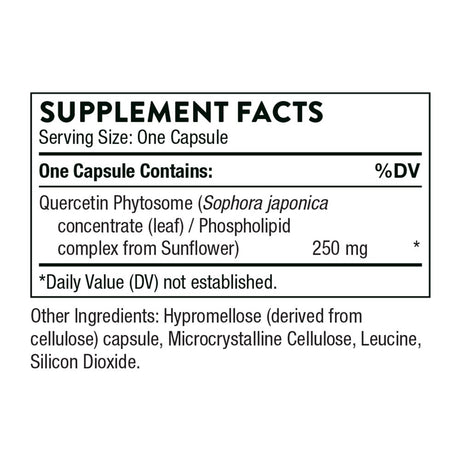 Thorne Quercetin Phytosome - Exclusive Phytosome Complex for Immune Health, Respiratory Support, and Seasonal Allergy Relief - 60 Capsules