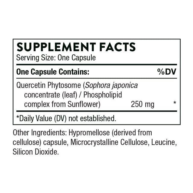 Thorne Quercetin Phytosome - Exclusive Phytosome Complex for Immune Health, Respiratory Support, and Seasonal Allergy Relief - 60 Capsules