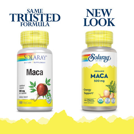 Solaray Maca Root 500 Mg | Healthy Balance, Energy, Vitality & Libido Support | 100 Vegcaps