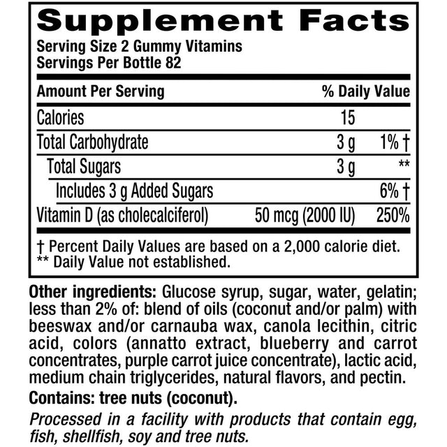 Vitafusion Vitamin D3 Gummy Vitamins, 164Ct