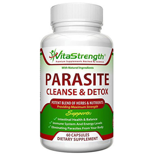 Premium Parasite Cleanse - Intestine Detox with Black Walnut, Wormwood Powder & More - Eliminate Parasites, Pinworms & Other Intestinal Worms