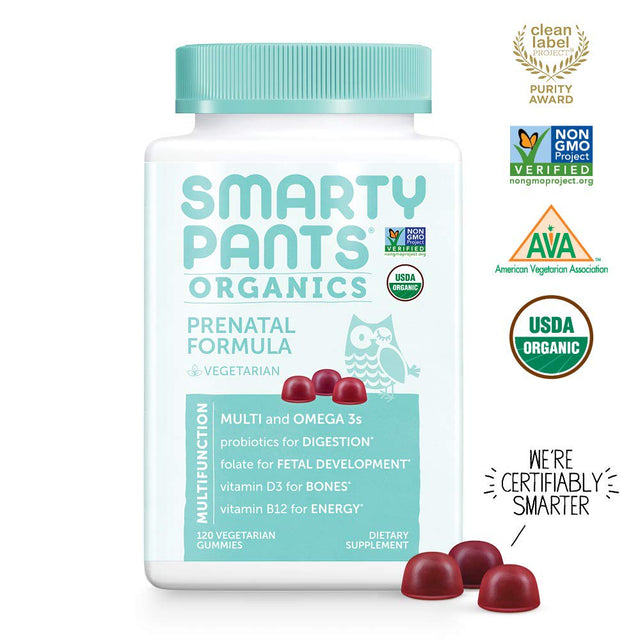 Smartypants Vitamins Organic Prenatal Complete Gummies, 120 Count