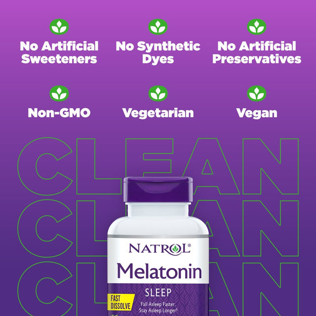 Natrol Melatonin Fast Dissolve Sleep Aid Tablets, Strawberry, 5Mg, 150 Count