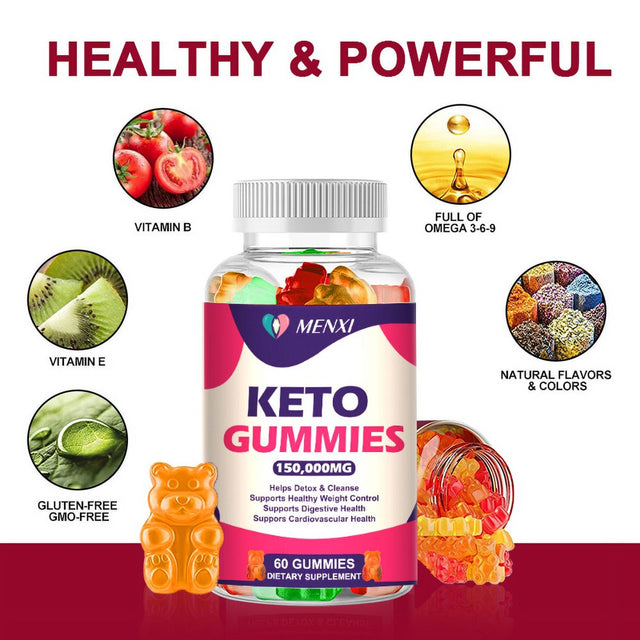 Keto ACV Gummy for Advanced Weight Loss - Apple Cider Vinegar Diet Supplement - Sugar Free (60 Gummies)