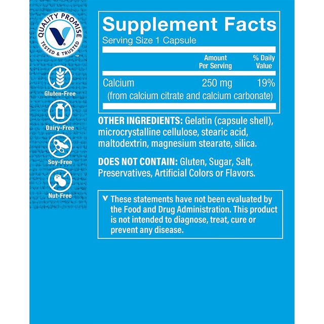 Calcium Citrate Complex 250Mg – Mineral Essential for Healthy Bones & Teeth, Well Absorbed Form of Calcium as Calcium Citrate and Carbonate (300 Capsules) by the Vitamin Shoppe