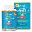 Qunol Omega 3 Fish Oil Mini Softgels, 1000Mg Ultra Pure Fish Oil, Heart Health Support, Omega 3 DHA Supplements, Lemon Flavor, 3 Month Supply, 180 Count