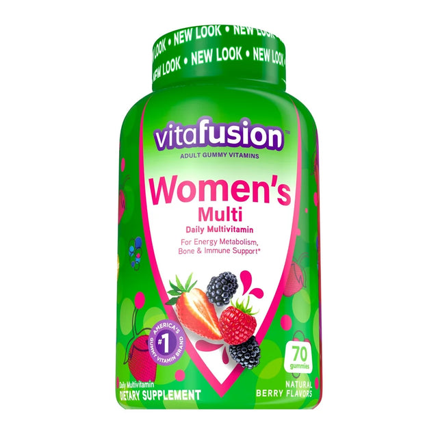 Vitafusion Women’S Daily Gummy Multivitamin: Vitamin C & E, Delicious Berry Flavors, 70Ct (35 Day Supply)- Pack of 2