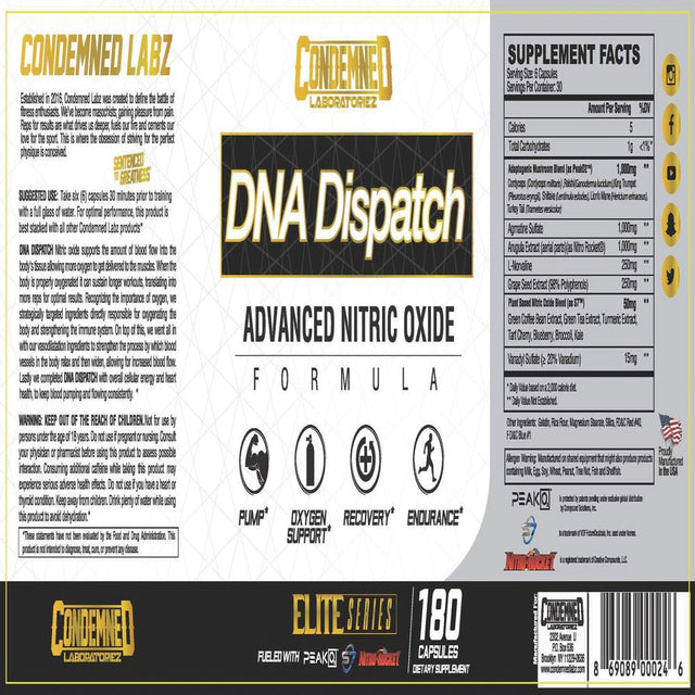 Condemned Labz DNA Dispatch Nitric Oxide Stim Free Pre Workout (30 Servings)