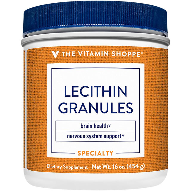 Lecithin Granules - Natural Combination of Essential Fatty Acids to Support Brain & Nerve Function, 100% Soy Based, Once Daily (16 Ounces Powder) by the Vitamin Shoppe