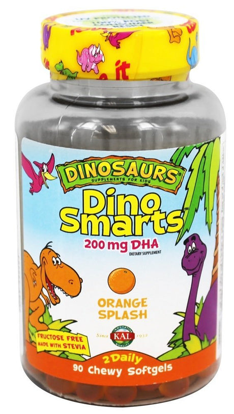 Kal - Dinosaurs Dino Smarts DHA Orange Splash - 90 Chewable Softgels