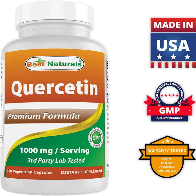 Best Naturals Quercetin 1000 Mg/Serving 120 Vegetarian Capsules | Immune Health