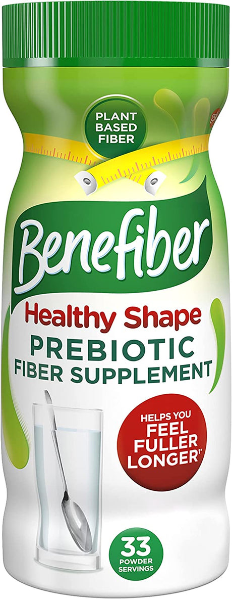 Benefiber Healthy Shape Prebiotic Fiber Supplement Powder for Digestive Health, Daily Fiber Powder - 33 Servings (8.7 Ounces)