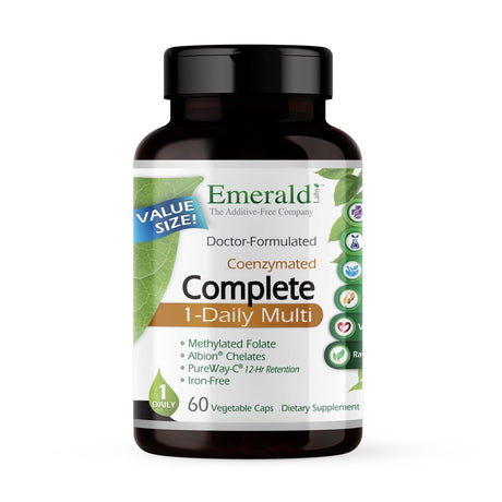 Emerald Labs Complete 1-Daily Multi - Multivitamin with Vitamins and Mineral to Support Heart, Bones, and Immune System - 60 Vegetable Capsules